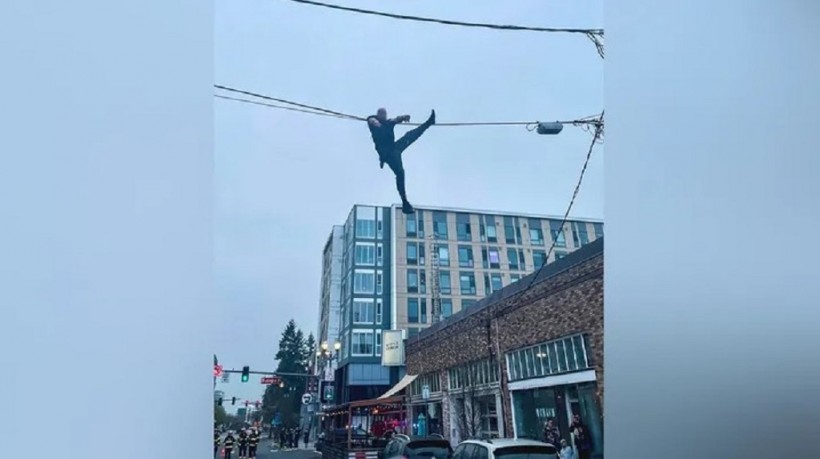 Thief Leads Police on Dramatic Chase, Gets Stuck on Telephone Wire