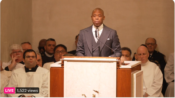 Eric Adams Delivers Eulogy for Slain NYPD Cop