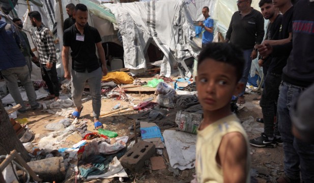 Israeli Airstrike Hits Tent Camp Outside Gaza Hospital