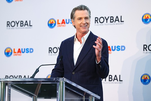 George Clooney, California Governor Gavin Newsom and Senator Laphonza Butler celebrate the second year of The Roybal Film and Television Production School