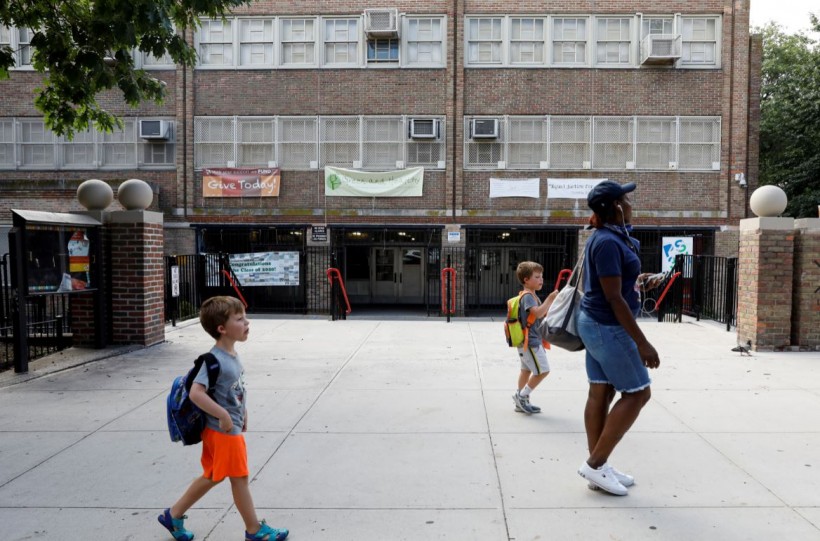 New York Public School 321 is seen closed in the Park Slope neighbourhood in Brooklyn, New York