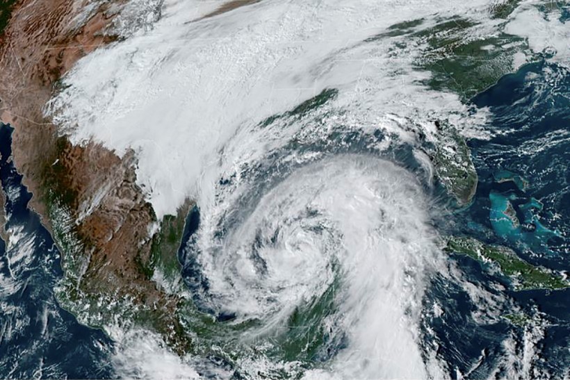 Satellite image of Tropical Storm Zeta