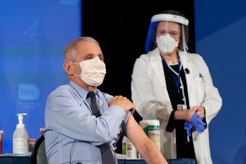 Dr. Fauci And HHS Sec. Azar Receive COVID-19 Vaccinations During NIH Vaccine Kick-Off Event
