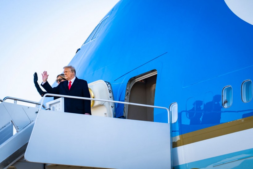 President Trump Departs For Florida At The End Of His Presidency