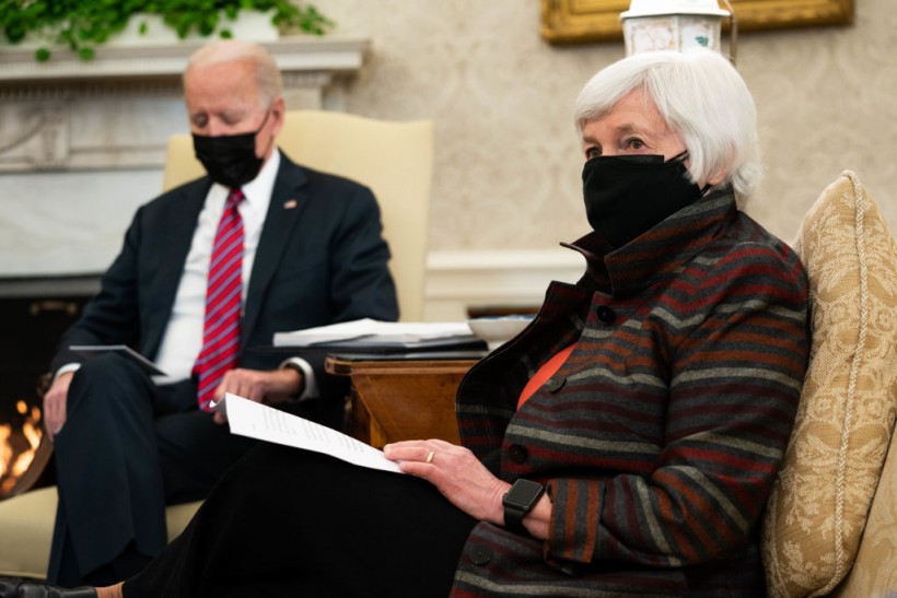 President Biden And Vice President Harris Receive Economic Briefing From Treasury Secretary