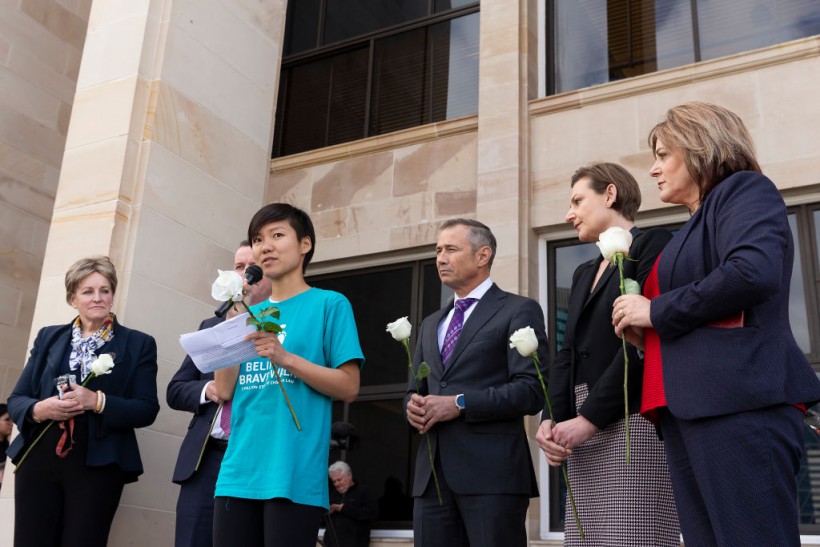 Belinda Teh Walks from Kings Park to the WA Parliament With Euthanasia Advocates