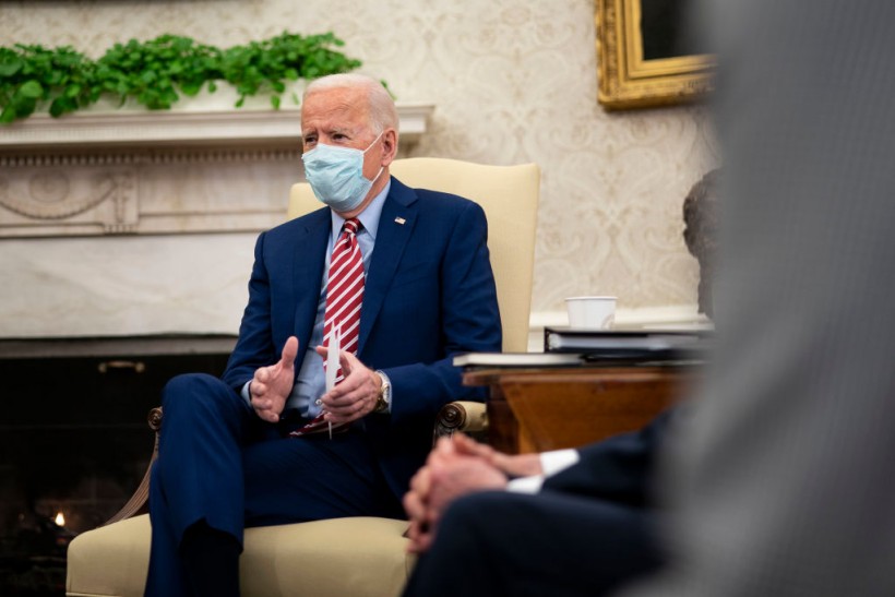 President Biden Meets With Senators In Oval Office To Discuss Infrastructure