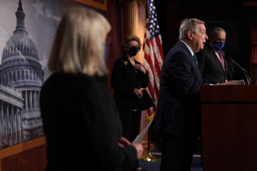 Senate Majority Leader Schumer Holds Media Availability On Capitol Hill