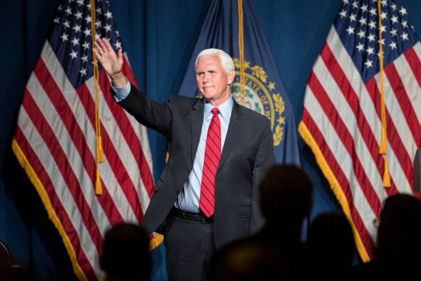 Mike Pence Addresses GOP Lincoln-Reagan Dinner In New Hampshire