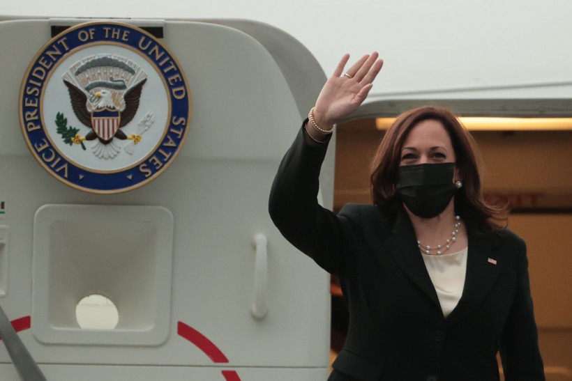 Protesters Taunt Kamala Harris on Her First Visit to US-Mexico Border as They Hold 'Trump Won' Signs