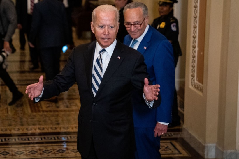 President Joe Biden meets with Democrats on Capitol Hill on Infrastructure
