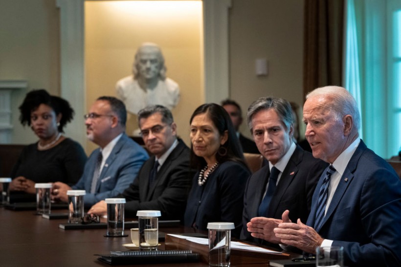 President Biden Holds Cabinet Meeting At White House Marking 6 Months In Office