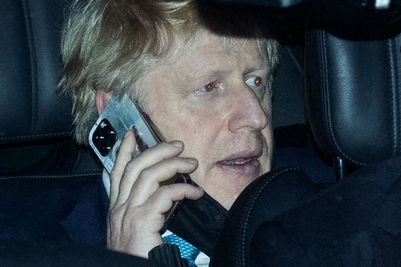 Boris Johnson Departs For PMQs As Westminster Awaits 'Partygate' Report