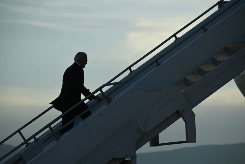 Joe Biden vs. Stairs Goes Viral After POTUS Slips While Climbing Air Force One [VIDEO]