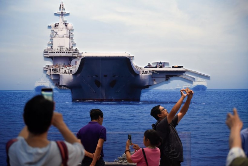 China's First Supercarrier Held in Drydock Waiting To Be Launched by the PLA Navy Anytime