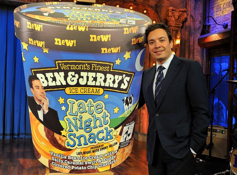 Jimmy Fallon And Ben & Jerry's Announce New "Late Night Snack" Flavor