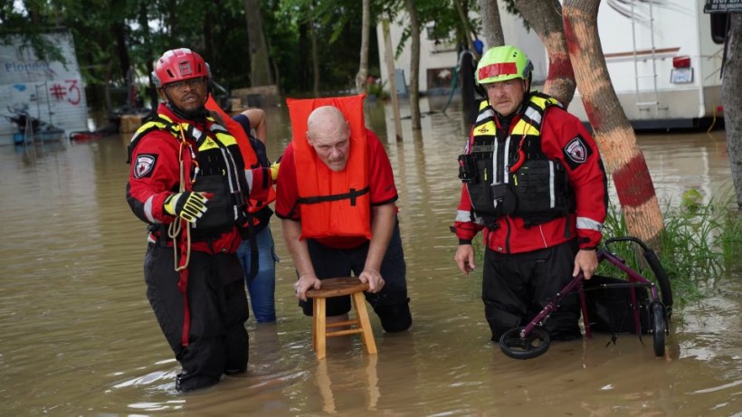 Flood rescue in Harris County, Texas