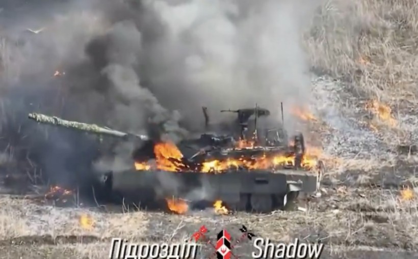Russian T-90 Tank Destroyed By Ukraine Drone